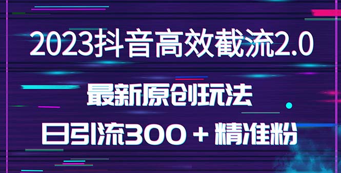 （5293期）日引300＋创业粉，独家抖音高效截流2.0玩法（价值1280）-iTZL项目网