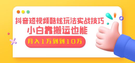 抖音短视频酷炫玩法实战技巧：小白靠搬运也能月入1万到10万（6节视频课）-iTZL项目网