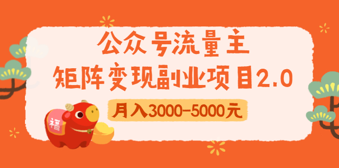 （1660期）公众号流量主矩阵变现副业项目2.0，新手零粉丝稍微小打小闹月入3000-5000元-iTZL项目网