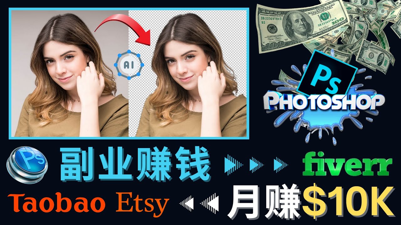 （4394期）掌握PS修图技能，月赚5000美元以上 – 利用Adobe Photoshop赚钱的3种途径-iTZL项目网