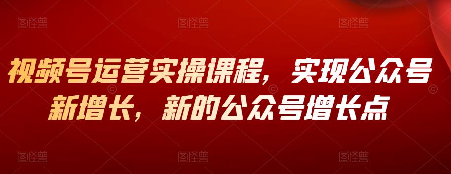 视频号运营实操课程，实现公众号新增长，新的公众号增长点-iTZL项目网