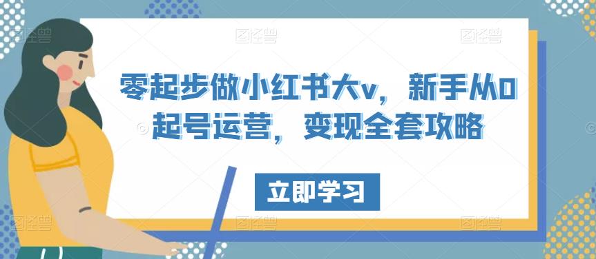 零起步做小红书大v，新手从0起号运营，变现全套攻略-iTZL项目网