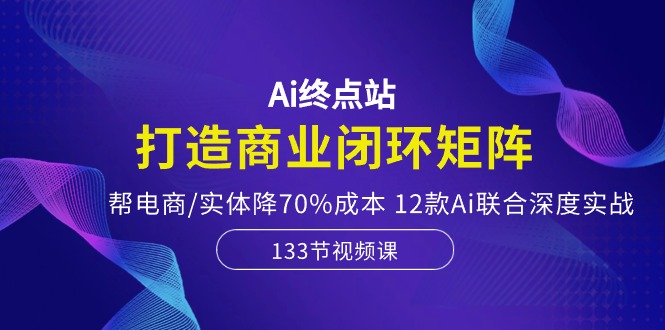 （10428期）Ai终点站，打造商业闭环矩阵，帮电商/实体降70%成本，12款Ai联合深度实战-iTZL项目网