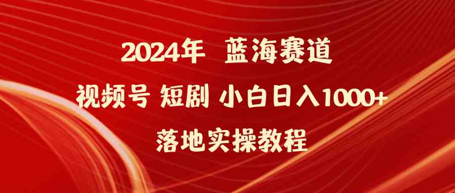 （9634期）2024年蓝海赛道视频号短剧 小白日入1000+落地实操教程-iTZL项目网