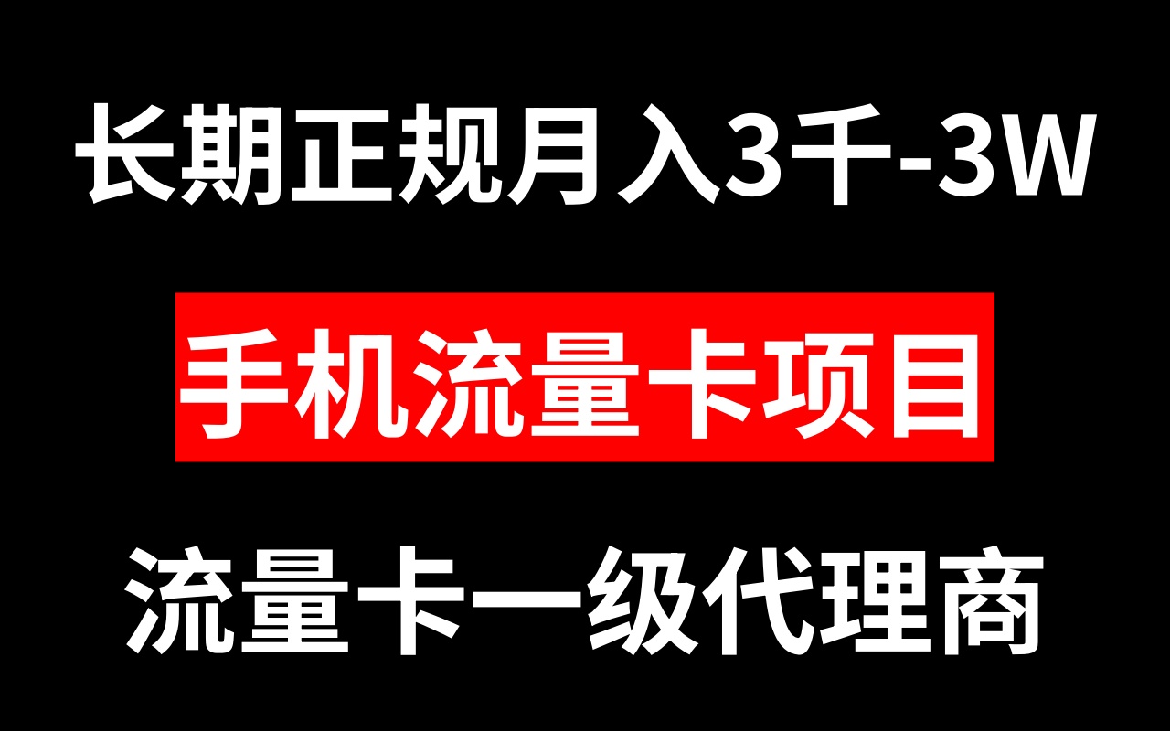 （8311期）手机流量卡代理月入3000-3W长期正规项目-iTZL项目网