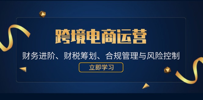 （12592期）跨境电商运营：财务进阶、财税筹划、合规管理与风险控制-iTZL项目网