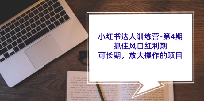 （11837期）小红书达人训练营-第4期：抓住风口红利期，可长期，放大操作的项目-iTZL项目网