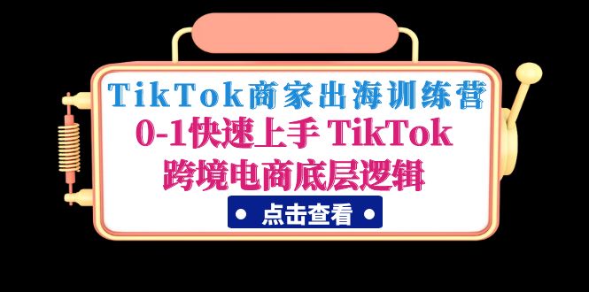 （4795期）TikTok商家出海训练营：0-1快速上手 TikTok跨境电商底层逻辑(无中创水印)-iTZL项目网