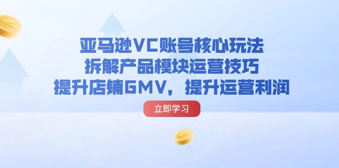 （11848期）亚马逊VC账号核心玩法，拆解产品模块运营技巧，提升店铺GMV，提升运营利润-iTZL项目网