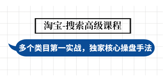 （4414期）淘宝-搜索高级课程：多个类目第一实战，独家核心操盘手法-iTZL项目网