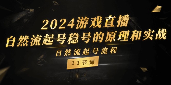 （11653期）2024游戏直播-自然流起号稳号的原理和实战，自然流起号流程（11节）-iTZL项目网