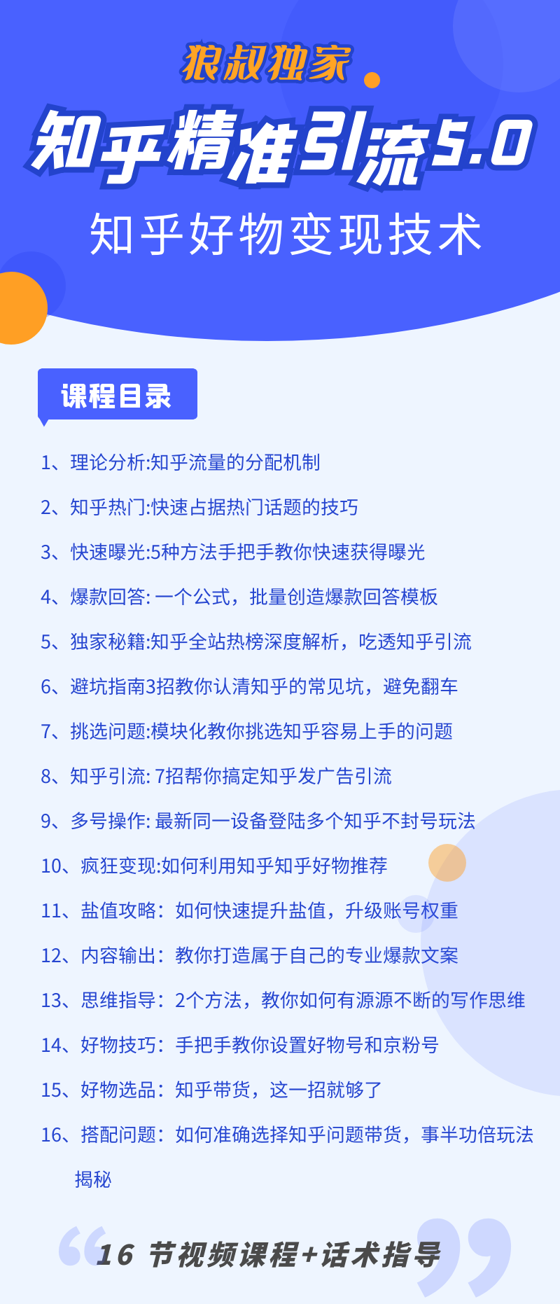 图片[5]-（1424期）知乎精准引流5.0+知乎好物变现技术课程：每天1-2小时5天看效果，月入3W+-iTZL项目网