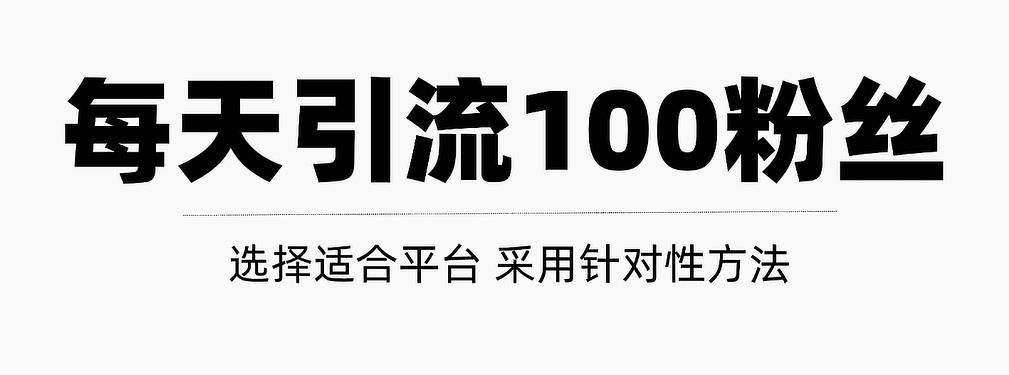 只需要做好这几步，就能让你每天轻松获得100+精准粉丝的方法！【视频教程】-iTZL项目网