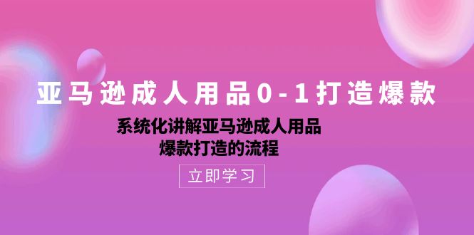 （10493期）亚马逊成人用品0-1打造爆款：系统化讲解亚马逊成人用品爆款打造的流程-iTZL项目网