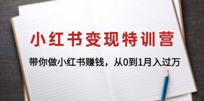 （4377期）小红书变现特训营：带你做小红书赚钱，从0到1月入过万-iTZL项目网