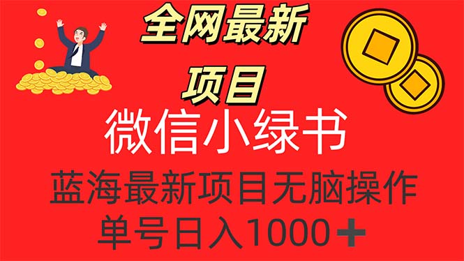 （12163期）全网最新项目，微信小绿书，做第一批吃肉的人，一天十几分钟，无脑单号…-iTZL项目网