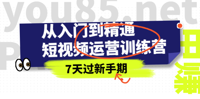 （2360期）从入门到精通短视频运营训练营，理论、实战、创新，7天过新手期-iTZL项目网