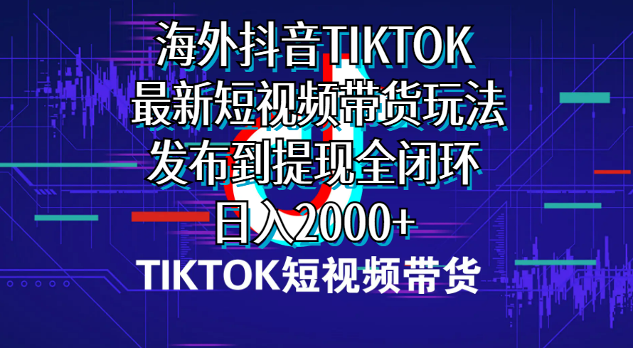 （10320期）海外短视频带货，最新短视频带货玩法发布到提现全闭环，日入2000+-iTZL项目网