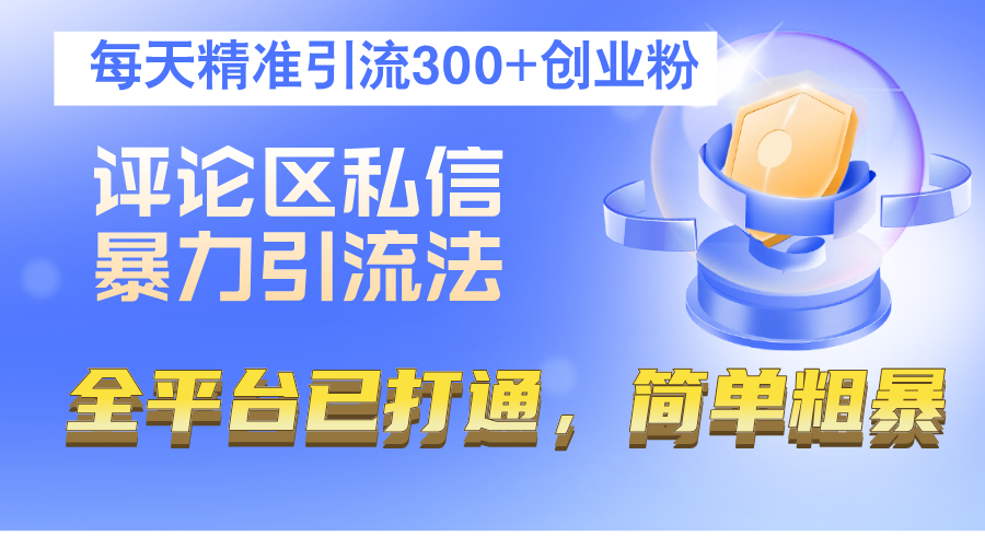 （12714期）评论区私信暴力引流法，每天精准引流300+创业粉，全平台已打通，简单粗暴-iTZL项目网