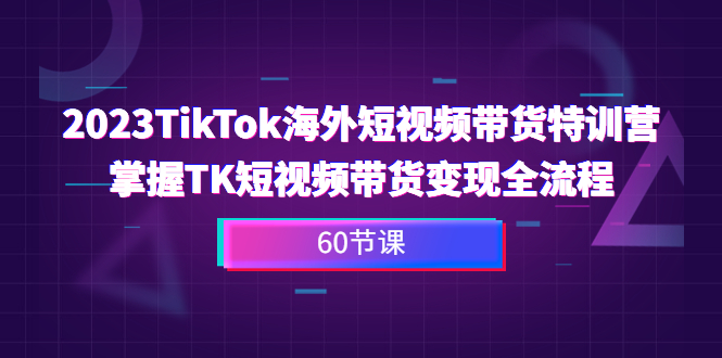 （6890期）2023-TikTok海外短视频带货特训营，掌握TK短视频带货变现全流程（60节课）-iTZL项目网