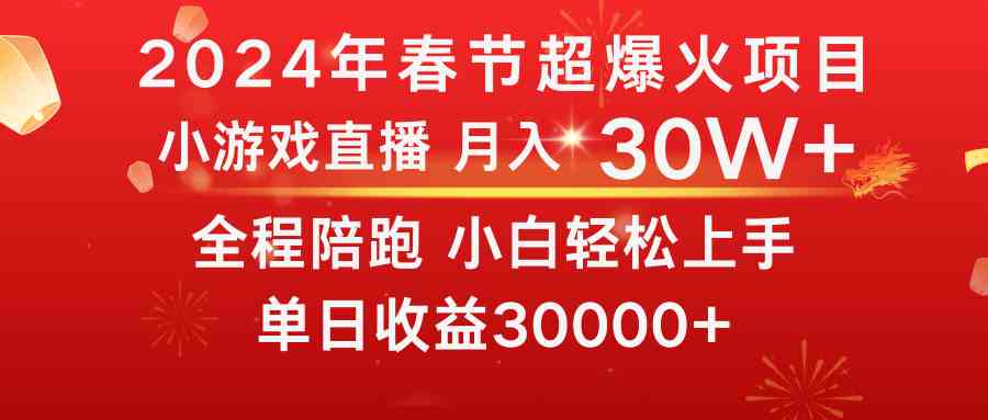 （8873期）龙年2024过年期间，最爆火的项目 抓住机会 普通小白如何逆袭一个月收益30W+-iTZL项目网