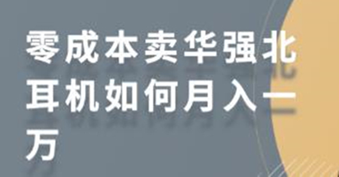 （1731期）零成本卖华强北耳机如何月入10000+，教你在小红书上卖华强北耳机-iTZL项目网