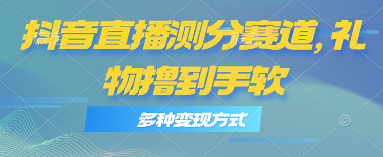 （11380期）抖音直播测分赛道，多种变现方式，轻松日入1000+-iTZL项目网