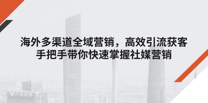 （11286期）海外多渠道 全域营销，高效引流获客，手把手带你快速掌握社媒营销-iTZL项目网