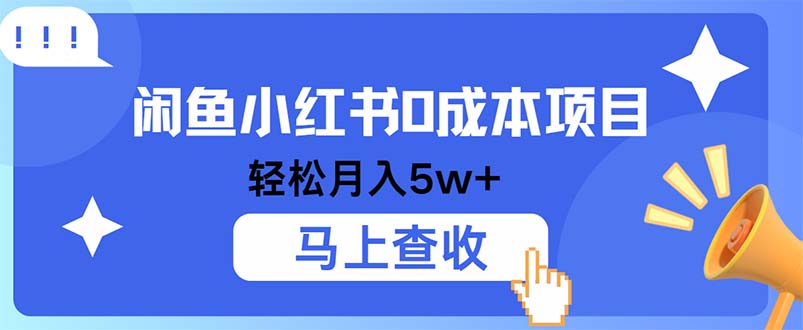 （12777期）小鱼小红书0成本项目，利润空间非常大，纯手机操作-iTZL项目网