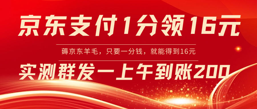 （8678期）京东支付1分得16元实操到账200-iTZL项目网