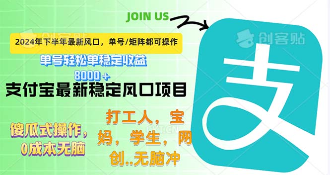 （12563期）下半年最新风口项目，支付宝最稳定玩法，0成本无脑操作，最快当天提现…-iTZL项目网