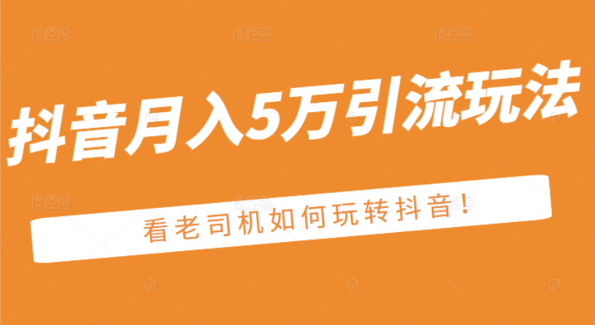 （2486期）某公众号付费文章：抖音月入5万引流玩法，看看老司机如何玩转抖音-iTZL项目网