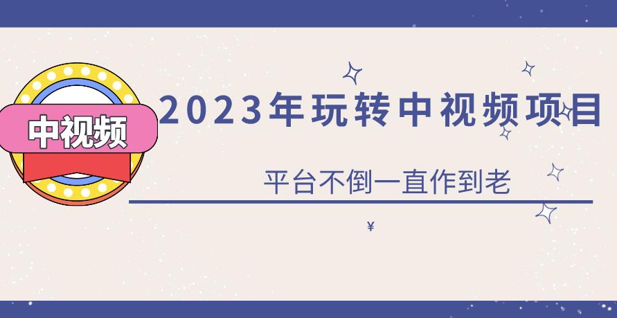 2023一心0基础玩转中视频项目：平台不倒，一直做到老【揭秘】-iTZL项目网