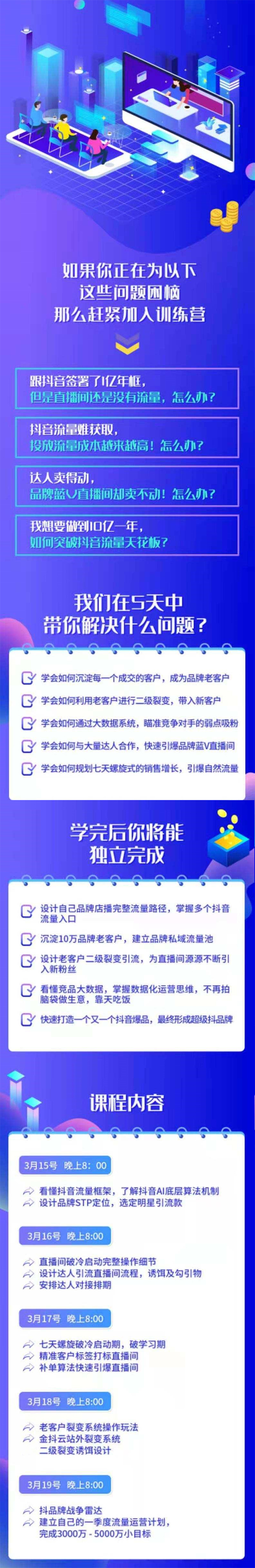 图片[2]-（1699期）抖品牌店播5天流量训练营：28天从0做到1650万抖音品牌店播玩法揭秘-iTZL项目网