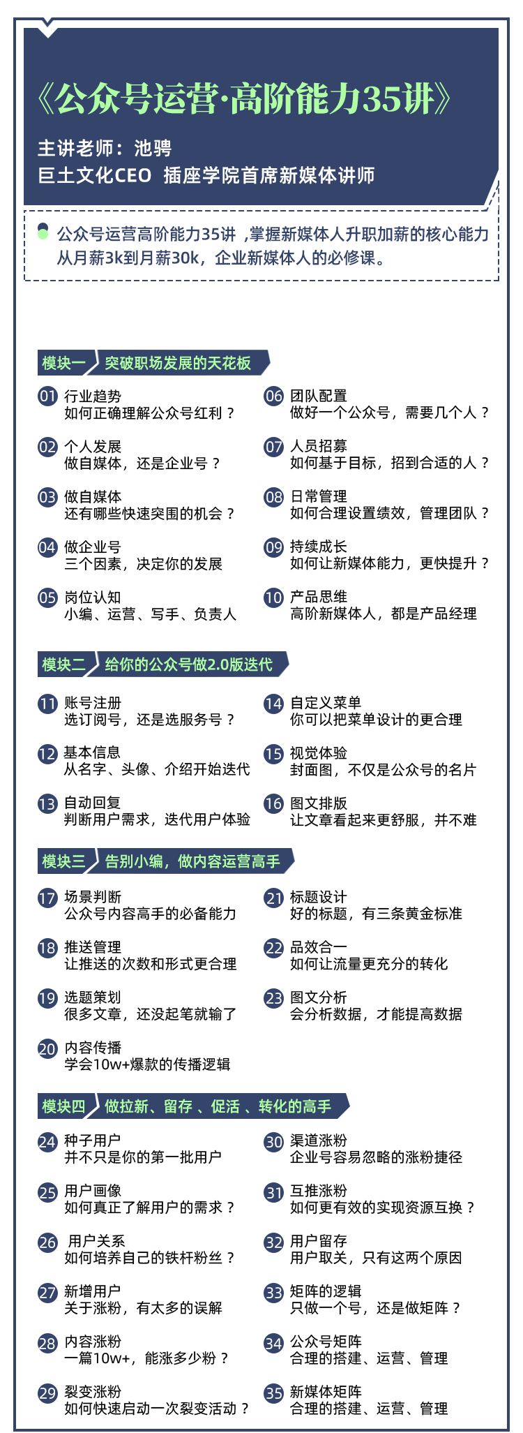 图片[1]-（1390期）《公众号运营高阶能力35讲》从月薪3k到月薪30k，新媒体人必修课(课程+文档)-iTZL项目网