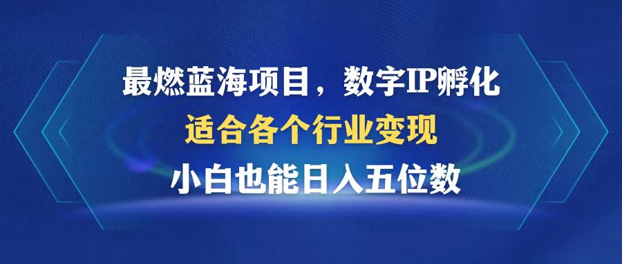 （12941期）最燃蓝海项目  数字IP孵化  适合各个行业变现  小白也能日入5位数-iTZL项目网