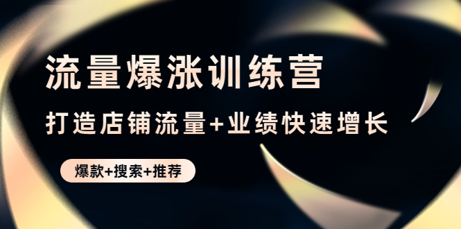 （4487期）流量爆涨训练营：打造店铺流量+业绩快速增长 (爆款+搜索+推荐)-iTZL项目网