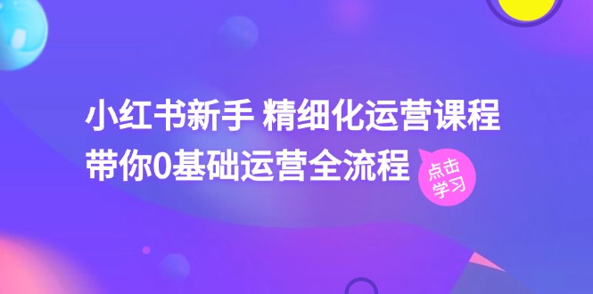 （11417期）小红书新手 精细化运营课程，带你0基础运营全流程（41节视频课）-iTZL项目网