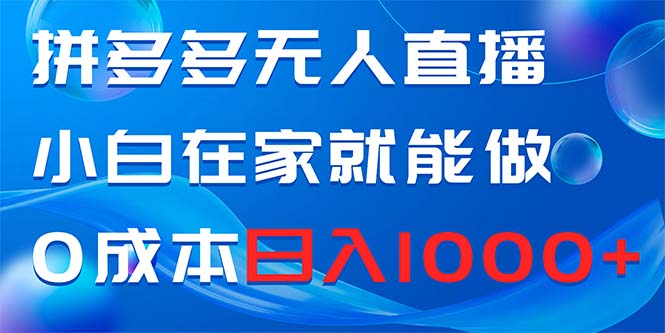 （8450期）拼多多无人直播，小白在家就能做，0成本日入1000+-iTZL项目网