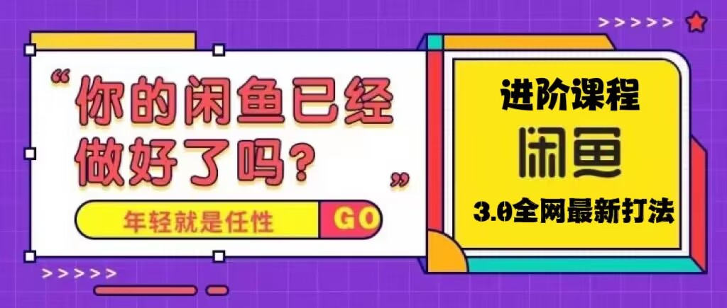 （5289期）火爆全网的咸鱼玩法进阶课程，单号日入1K的咸鱼进阶课程-iTZL项目网