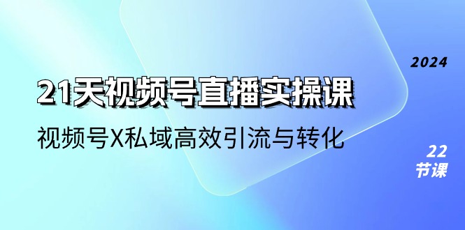 （10966期）21天-视频号直播实操课，视频号X私域高效引流与转化（22节课）-iTZL项目网