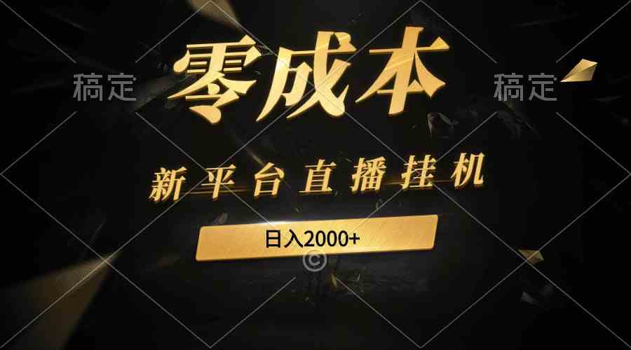 （9841期）新平台直播挂机最新玩法，0成本，不违规，日入2000+-iTZL项目网