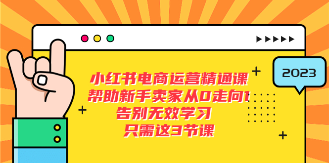 （5764期）小红书电商·运营精通课，帮助新手卖家从0走向1 告别无效学习（7节视频课）-iTZL项目网