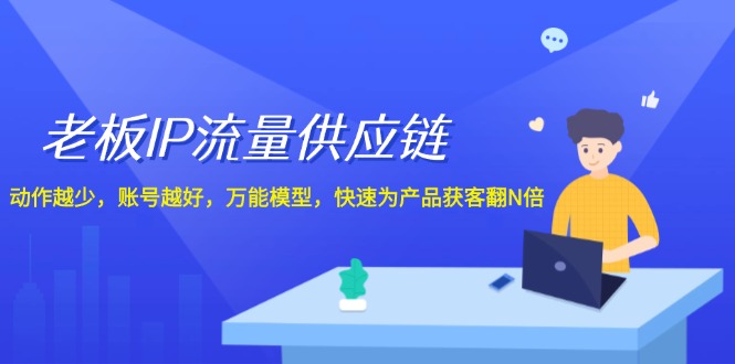 （12077期）老板 IP流量 供应链，动作越少，账号越好，万能模型，快速为产品获客翻N倍-iTZL项目网