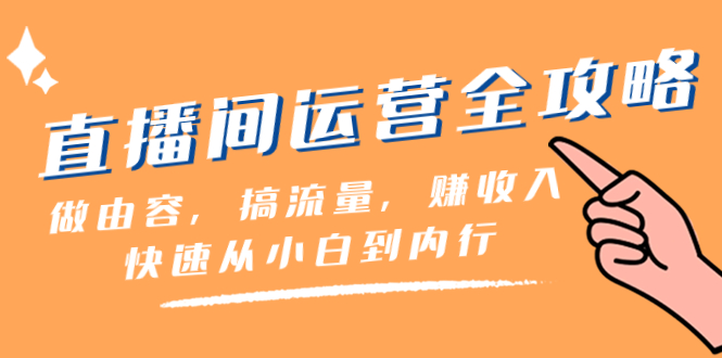 （8242期）直播间-运营全攻略：做由容，搞流量，赚收入一快速从小白到内行（46节课）-iTZL项目网