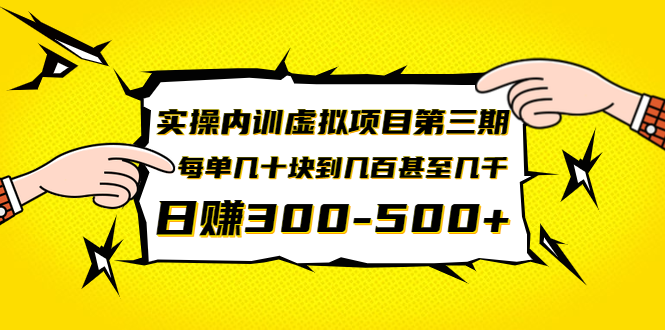 （1389期）实操内训虚拟项目第三期，每单几十块到几百甚至几千，日赚300-500+(无水印)-iTZL项目网