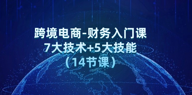 （12047期）跨境电商-财务入门课：7大技术+5大技能（14节课）-iTZL项目网