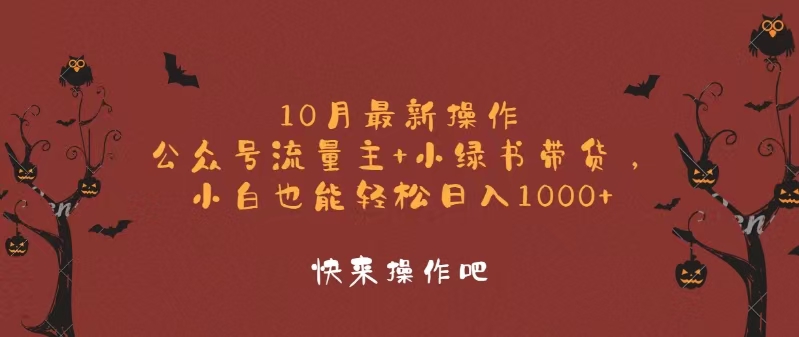 （12977期）10月最新操作，公众号流量主+小绿书带货，小白轻松日入1000+-iTZL项目网