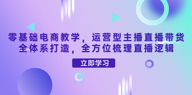 （4095期）零基础电商教学，运营型主播直播带货全体系打造，全方位梳理直播逻辑-iTZL项目网