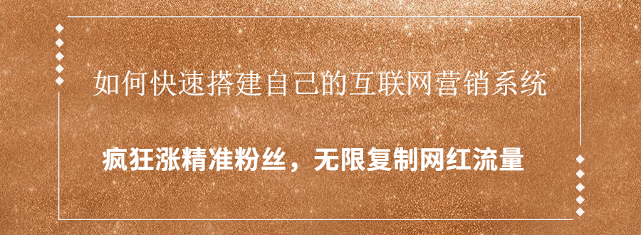 （1427期）如何快速搭建自己的互联网营销系统，疯狂涨精准粉丝，无限复制网红流量-iTZL项目网